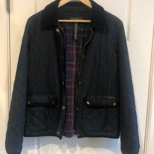 Lauren Jeans quilted jacket. Blue. Size large
